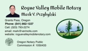 Verinotis Notary Public Services Oregon