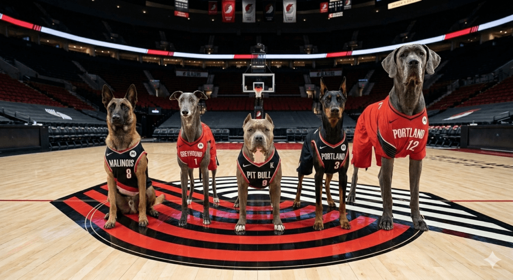 Portland Trailblazer defensive dogs